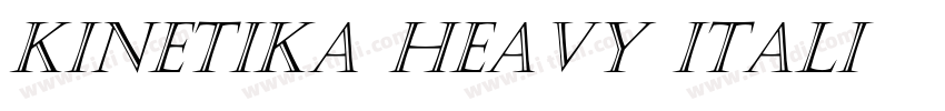 Kinetika Heavy Itali字体转换